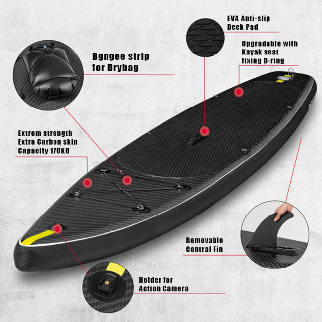 SUP (САП) ДОСКА MISHIMO CARBON DARKSIDE 10.6’ (325СМ)